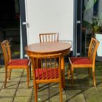 Vintage Carl Malmsten Mixed Wood Table And 4 Chairs thumbnail 3