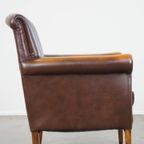 Donkerbruine Rundleren Engelse Stijl Fauteuil/armchair Met Een Robuuste Uitstraling thumbnail 4