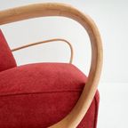 Gerenoveerde Jindrich Halabala Fauteuil, 1950’ thumbnail 8