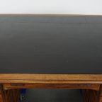 Klassiek En Functioneel Groot Antiek Bureau/ Partner Desk In Engelse Stijl thumbnail 9