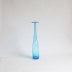 Blue Bubble Glass Bottle Vase 1950S 1960S thumbnail 6