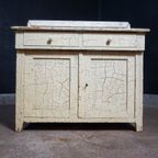 Brocante Houten Commode-Kast – Wit Craquelé thumbnail 3