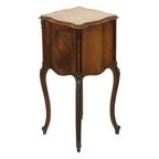 Antieke Gebombeerde Nachtkast Marmer Louis Xv Eind 19De Eeuw thumbnail 6