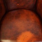 Set Van 6 Engelse Rundleren Eetkamerstoelen/ Tubchairs In Een Luxe Rode Chesterfield Kleur thumbnail 11