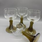 Set Roemer Wijnglazen Olijfgroene Steel 4 Stuks thumbnail 4