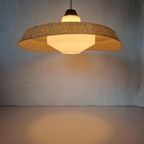 Vintage Fiberglas Bakeliet Lamp Van Louis Kalff Voor Philips thumbnail 2