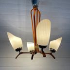 Vintage Spoetnik Lamp Hout En Glas. Door Drevo Humpolec thumbnail 2