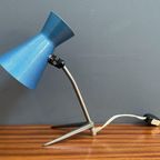 Blue Metal Desk Lamp 1960S thumbnail 3