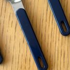 Vintage Cutlery Set Wiht Navy Handle thumbnail 2