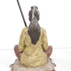 2 Exclusive Table Lamps Chinese Woman And Man On A Pillow Brass thumbnail 12