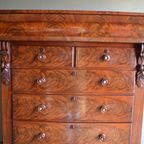 Prachtige Antieke Schotse Mahonie Ladekast, Chiffoniere,Inclusief Bezorgen. thumbnail 5