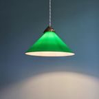 Art Deco Hanglamp In Kegelgroen Opaline, 1920-30 thumbnail 11