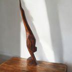 Grote Vintage Houtsnijwerk (kraan?)vogel Hoogte 52 Cm thumbnail 10