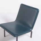 Danish Architectural Lounge Chair / Stoel / Fauteuil In Blue Galon From 1960’S thumbnail 7