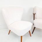 2 Vintage Cocktail Fauteuiltjes | Stoelen Nieuw Gestoffeerd thumbnail 5