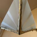 Plafondlamp Lamp 3 Arms Art Deco Jaren 30 Matglas Frans thumbnail 7