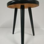 Vintage Klein Planten Bijzettafel Met Cremekleurig Blad thumbnail 2
