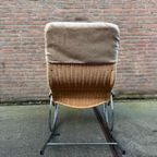 Vintage Chrome And Wicker Rocking Chair, 1970s thumbnail 3