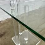 Vintage Design Plexiglas / Glass Side Table thumbnail 11