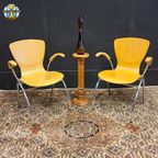 Set Van 3 Design Plywood Opstapelbare Kimball Bingo Guest Chairs / Stacking Chairs / School Stoelen thumbnail 13