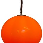 Luigi Massoni For Harvey Guzzini (Marked With Sticker) - Orange Hanging Pendant Lamp (Xl) thumbnail 3