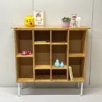 Vintage School Vakkenkast Roomdivider Boekenkast thumbnail 5