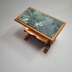 Magazine Holder With Green Marble Top 1960's. thumbnail 9