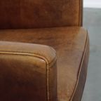 Mooie En Comfortabele Schapenleren Art Deco Design Fauteuil Met Een Prachtige Kleur thumbnail 5
