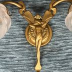 Paar Wandkandelaars In Art Nouveau-Stijl. thumbnail 5