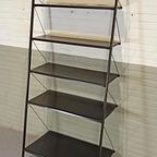 Vintage Postmodern Metalen Boekenkast Boekenplank, Zwart thumbnail 4