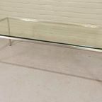 Vintage Postmodern Chroom En Glas Salontafel thumbnail 6