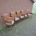 Art Deco Armstoelen Met Dubbel Webbing 5 Stuks thumbnail 10