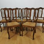 Set Vintage Brocante, Landelijke Eettafelstoelen, Stoelen Set Prijs thumbnail 2