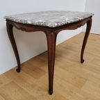 Vintage Queen Ann Salontafel Koffietafel Met Marmer Blad 21 thumbnail 8
