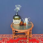 Antieke Engelse Hangoor Tafel Met Groen Leer Ingelegd Blad thumbnail 3