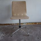 Vintage Brabantia Stoel / Stool / Chair Voor Eetkamer Of Keuken In Beige Kunstleder (skai) thumbnail 19