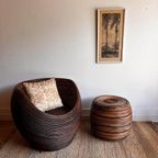 Gabriella Crespi Rotan Fauteuil Mid Century Vintage thumbnail 9