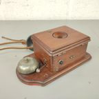 Antieke Houten Wandtelefoon thumbnail 5