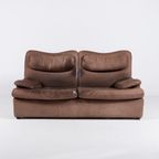 Vintage Aniline Leather 2-seats Sofa From 1970’s thumbnail 3