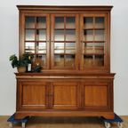 Antieke Vintage Landelijke Boekenkast Buffetkast Wandkast Vitrinekast thumbnail 2