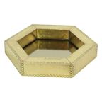 Zeldzame Hexagonale Messing Spiegel Rodolfo Dubarry 1970S thumbnail 10
