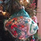 Een Schitterende Glazen Kerstbal “Kleurrijke Vis”, Turquoise thumbnail 6