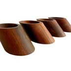 Set Van 4 Vintage Palissander Servetringen | Kerst thumbnail 2