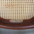 Set Van 6 Hoge Vintage Donkerbruine Bentwood Thonet Stoelen Model “Lange Jan/ Long John” thumbnail 14