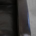 Stijlvolle En Comfortabele Zwart/ Grijze Design Fauteuil/ Armchair Gemaakt Van Schapenleer thumbnail 10
