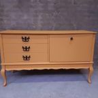 Vintage Zalm Kleur Dressoir Tv Kast Hollywood Regency Style thumbnail 2