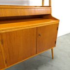 Teak Fineer Kast Uit Zweden Met Lades, Legplank En Uitschuifbare Plank thumbnail 4