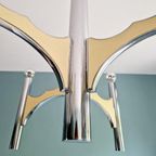 Grote Space Age-kroonluchter In Verchroomd Metaal, Sciolari thumbnail 4