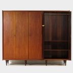 Xl Vintage Mid Century Modern 5-door Scandinavian Wardrobe In Teak, 1960s thumbnail 5