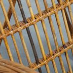 Set Van 2 Luxe Franse Rotan Vintage Design Fauteuils Uit De Jaren ’50 thumbnail 10